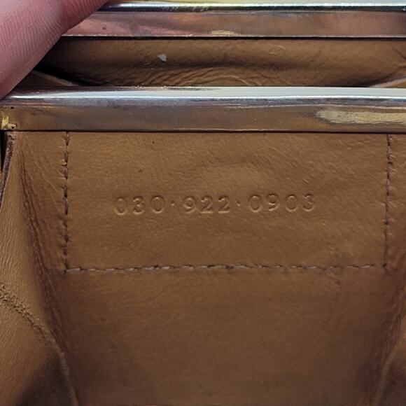 Gucci Coin Purse Vintage Kiss Clasp GG Brown Double Compartments Small - Picture 12 of 15